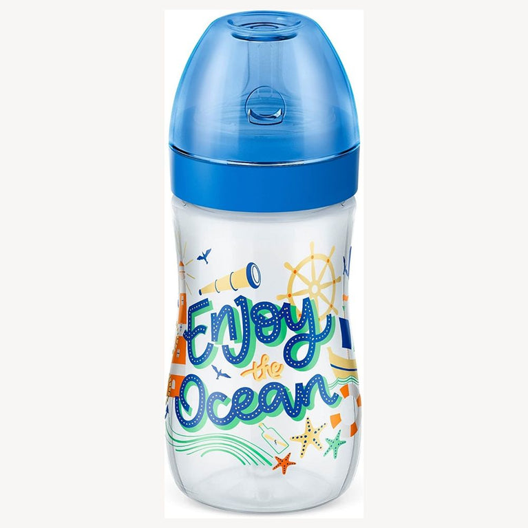 Mamadeira Super Evolution Divertida 300ml Azul - Lolly