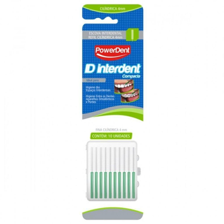 Refil para Escova Interdental PowerDent Id Interdent Fina Cilindrica 4Mm - Drogaria Poupa Centro