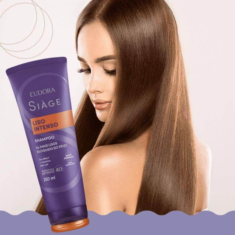 Shampoo Eudora Siage Liso Intenso 250Ml - Drogaria Poupa Centro
