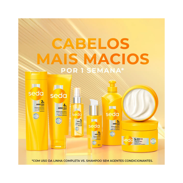 Kit Seda Toque De Seda Shampoo Condicionador Máscara Creme