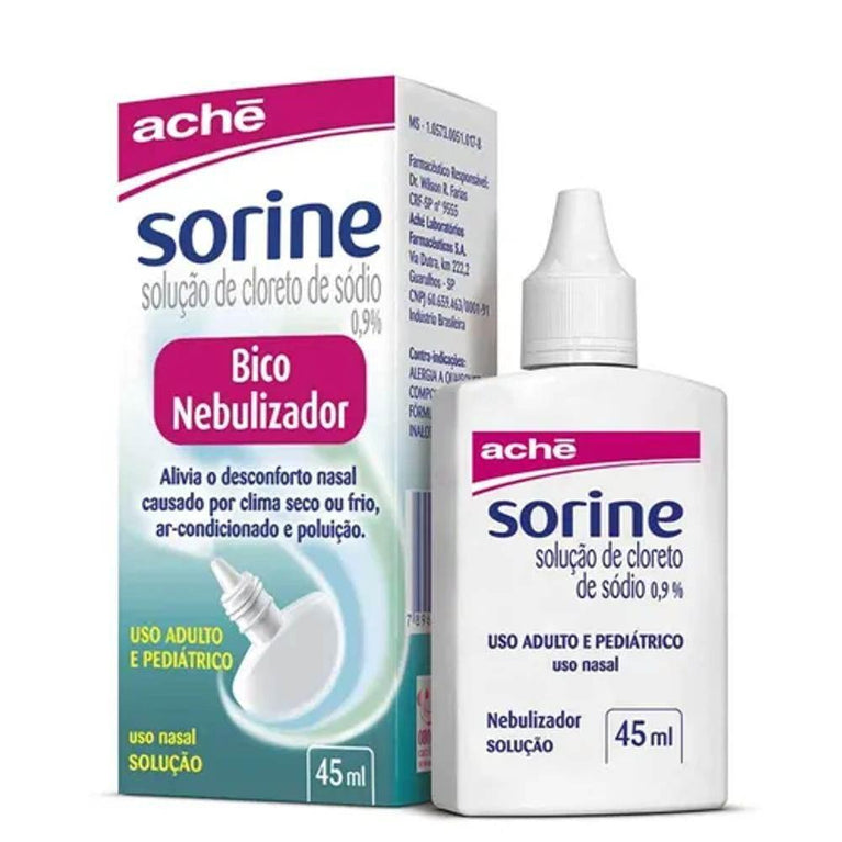 Sorine Nebulizador 0,9% - 45Ml Ache - Drogaria Poupa Centro
