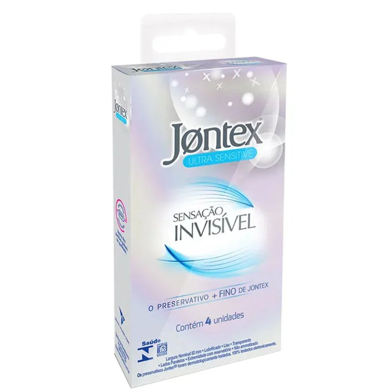 Preservativo Jontex Lubrificante Sensação Invisível C/4