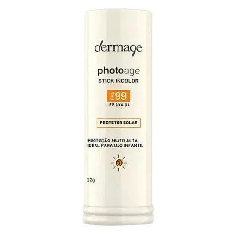 Dermage Photoage Stick Incolor Fps 99 - Protetor Solar 12g - Drogaria Poupa Centro