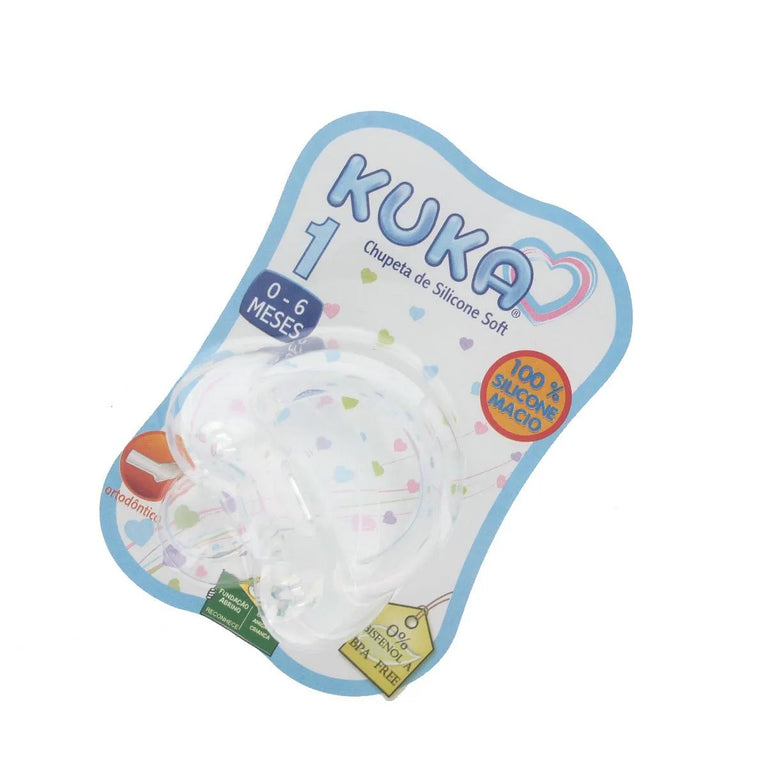 Chupeta Kuka Soft Ortodôntica Silicone Fase 1 com 1 unidade