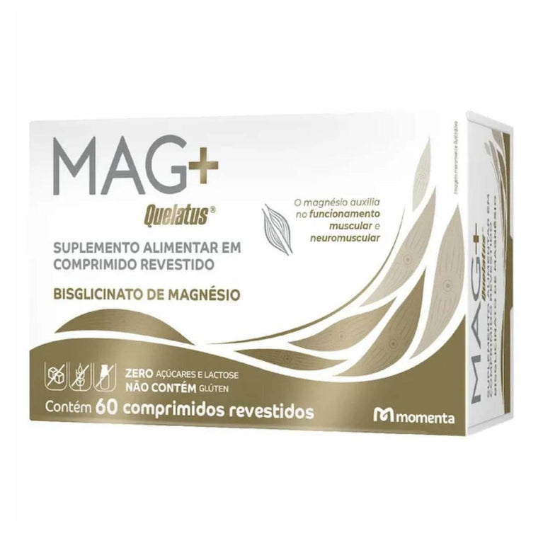 Suplemento Bisglicinato de Magnésio Mag+ Quelatus 60Cpr - Drogaria Poupa Centro