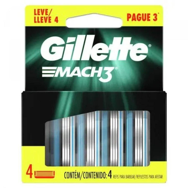 Carga Aparelho Barbear Gillette Mach3 C/4 - Drogaria Poupa Centro
