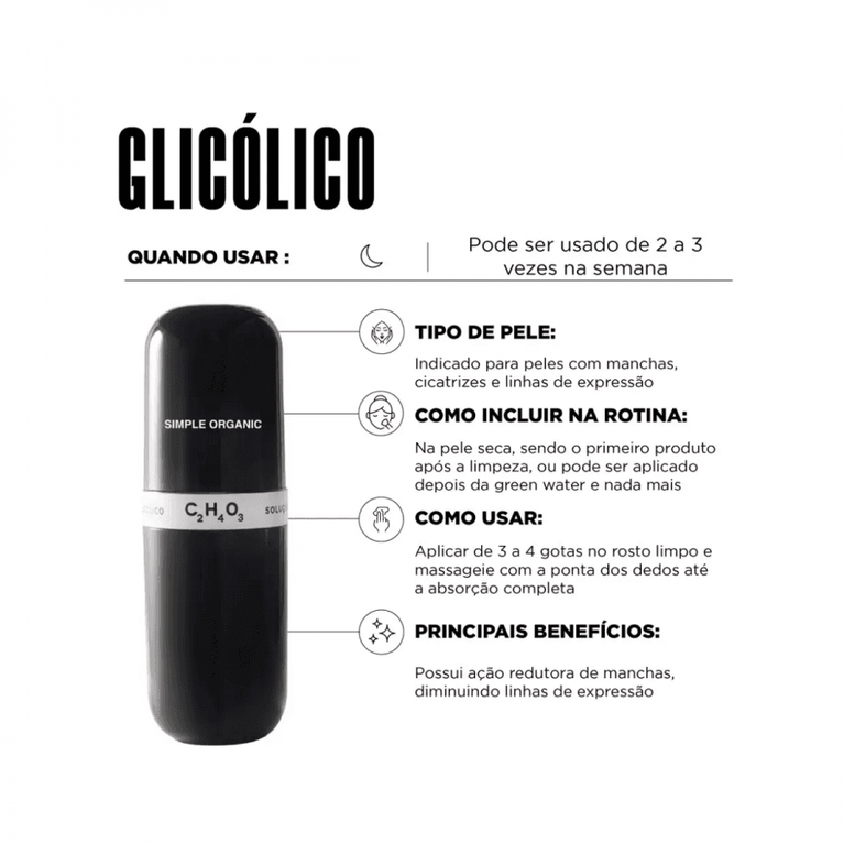 Solução Simple Organic Acido Glicolico 30Ml - Drogaria Poupa Centro