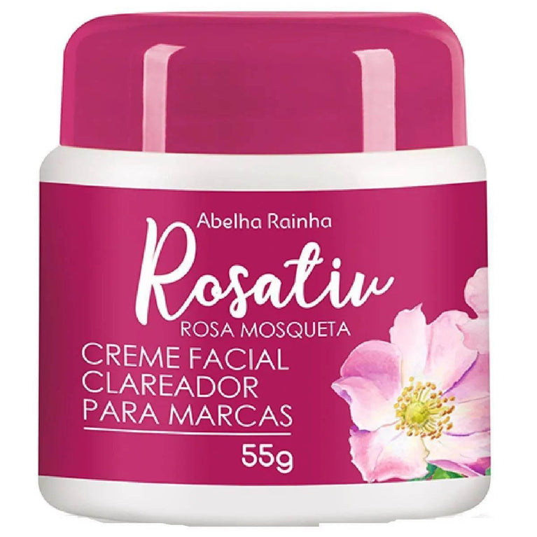 Creme Fac Clareador Rosa Mosqueta 50G Abelha Rainha - Drogaria Poupa Centro