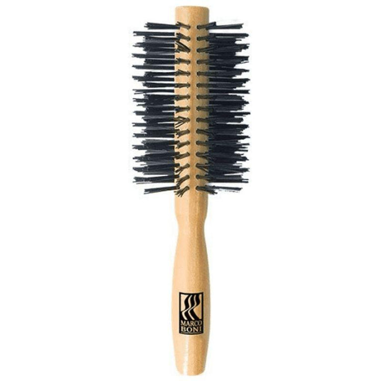 Escova para Cabelo Marco Boni com Cabo de Madeira e Cerdas de Nylon - Drogaria Poupa Centro