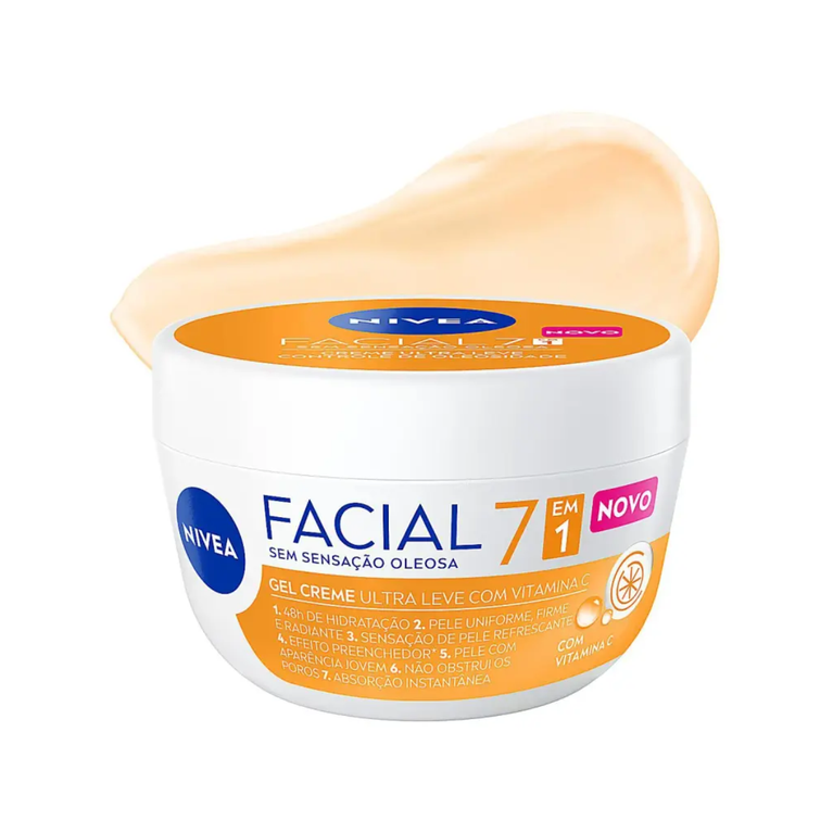Gel Creme Facial Nivea Ultra Leve 7 em 1 Vitamina C 100g