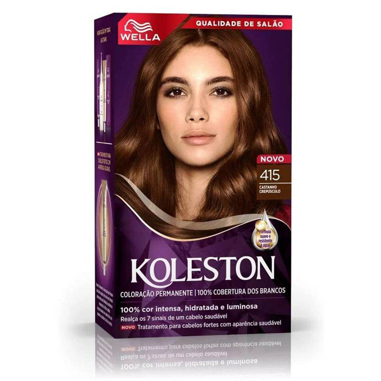 Tinta de Cabelo Koleston Nº415 Castanho Crepúsculo - Wella - Drogaria Poupa Centro