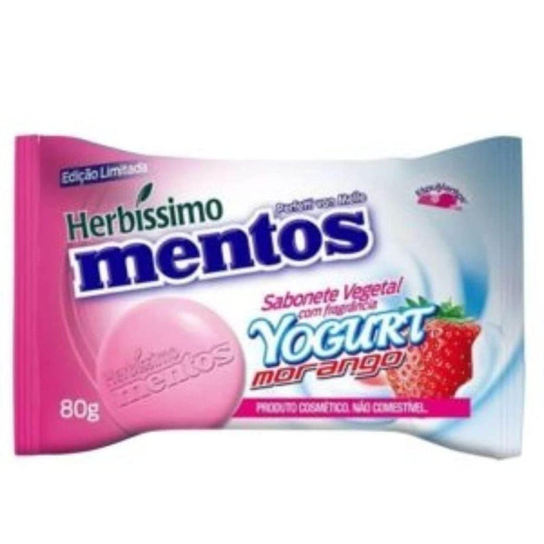 Sabonete Vegetal Herbissimo Mentos Yorgurt de Morango - 80g - Drogaria Poupa Centro