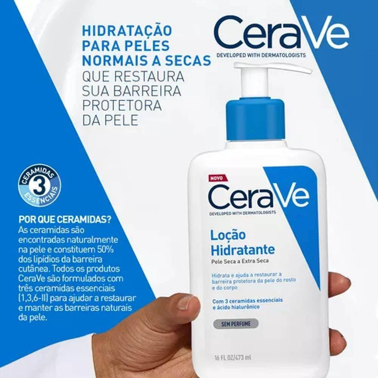 Loção Hidratante Corporal CeraVe com 473ml - Drogaria Poupa Centro