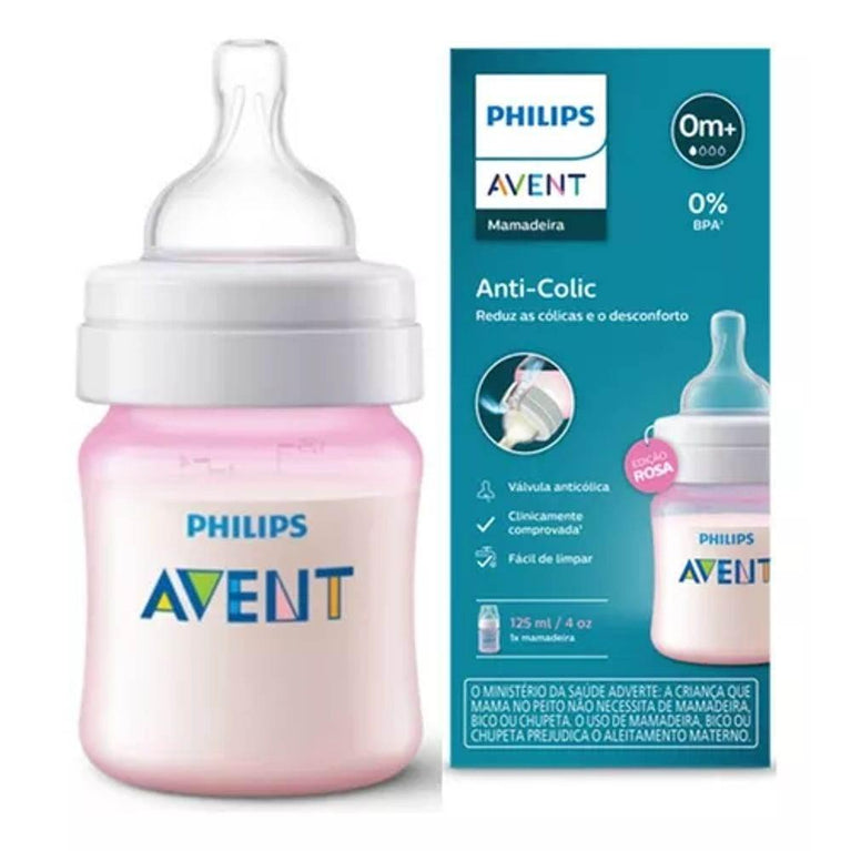 Mamadeira Avent Anticólica 3.0 Rosa - 125Ml - Drogaria Poupa Centro