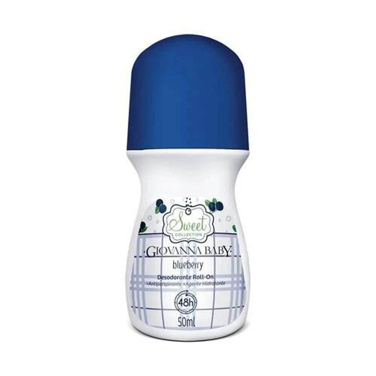 Desodorante Giovanna Baby Antitranspirante 48H Roll-On Sweet Collection Blueberry Feminino 50ml - Drogaria Poupa Centro