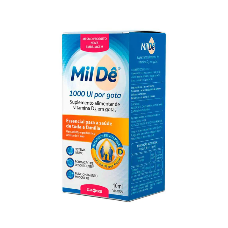 MilDê Vitamina D Gotas 1.000UI 10ml