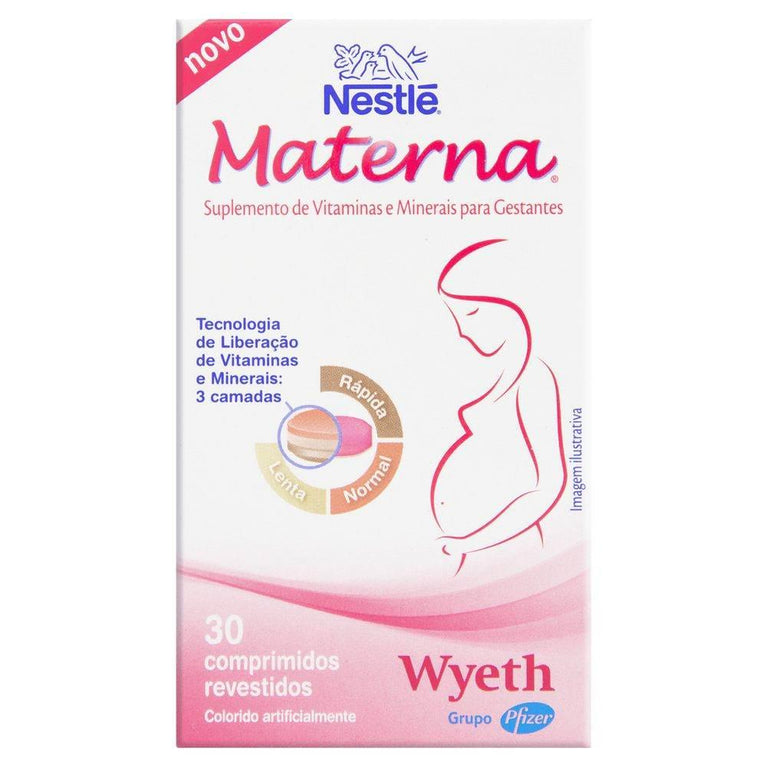 Polivitamínico Materna para Gestantes 30 Comprimidos - Drogaria Poupa Centro