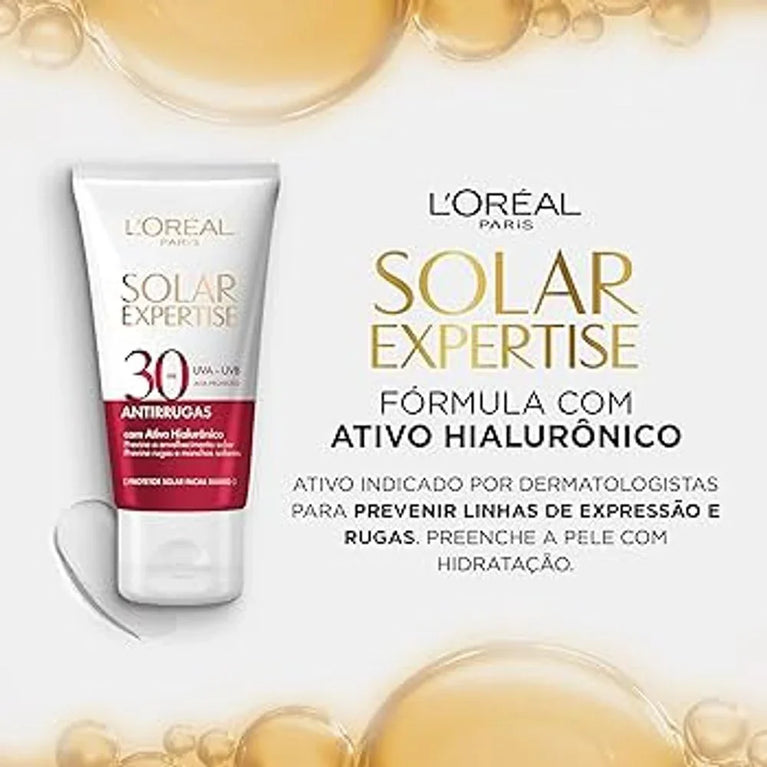 Protetor Solar Facial Anti-Rugas Sem Cor FPS30 - Loreal