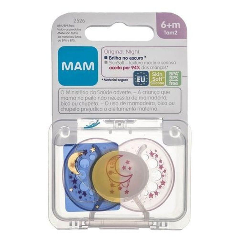Chupeta Mam Original Night 6M Tam 2 - Drogaria Poupa Centro