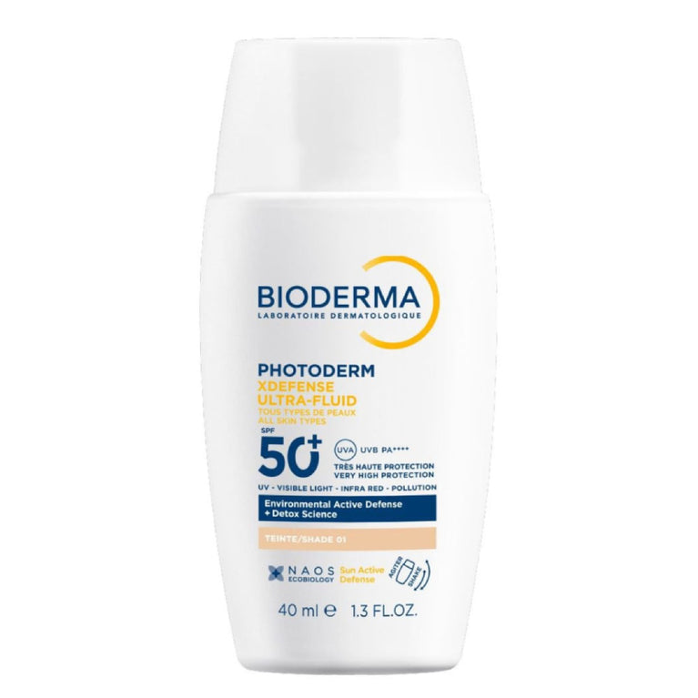 Protetor Solar Bioderma Photoderm XDefense Ultra-fluid Cor 01 FPS 50+ 40ml