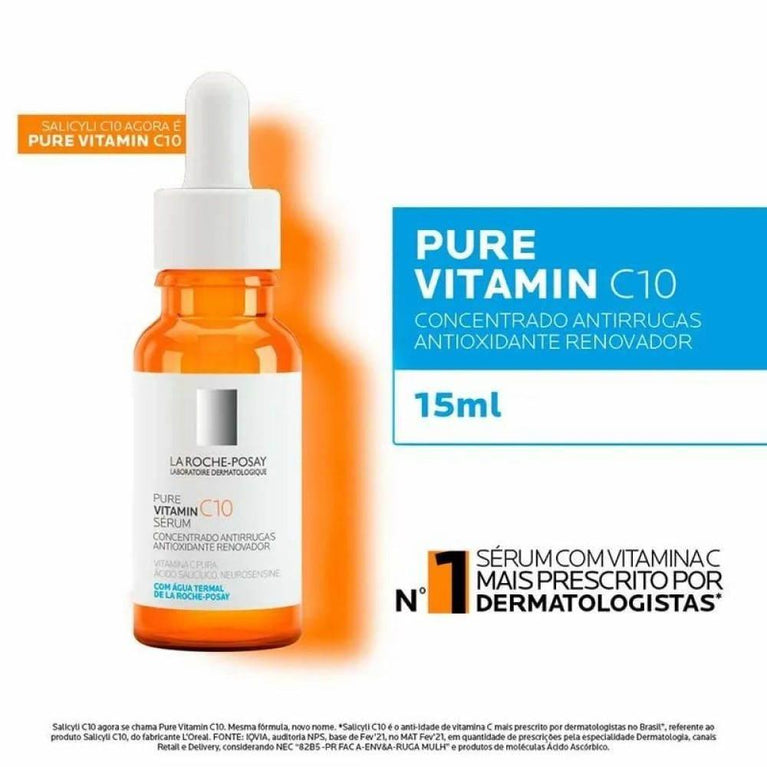 Sérum Facial Anti-Idade Pure Vitamin C10 La Roche-Posay 15Ml - Drogaria Poupa Centro