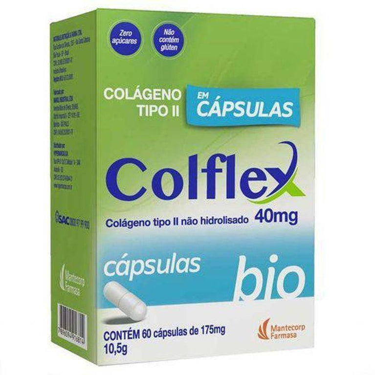 Colflex Bio 40mg Colágeno Tipo II Não Hidrolisado - 60 cápsulas - Drogaria Poupa Centro