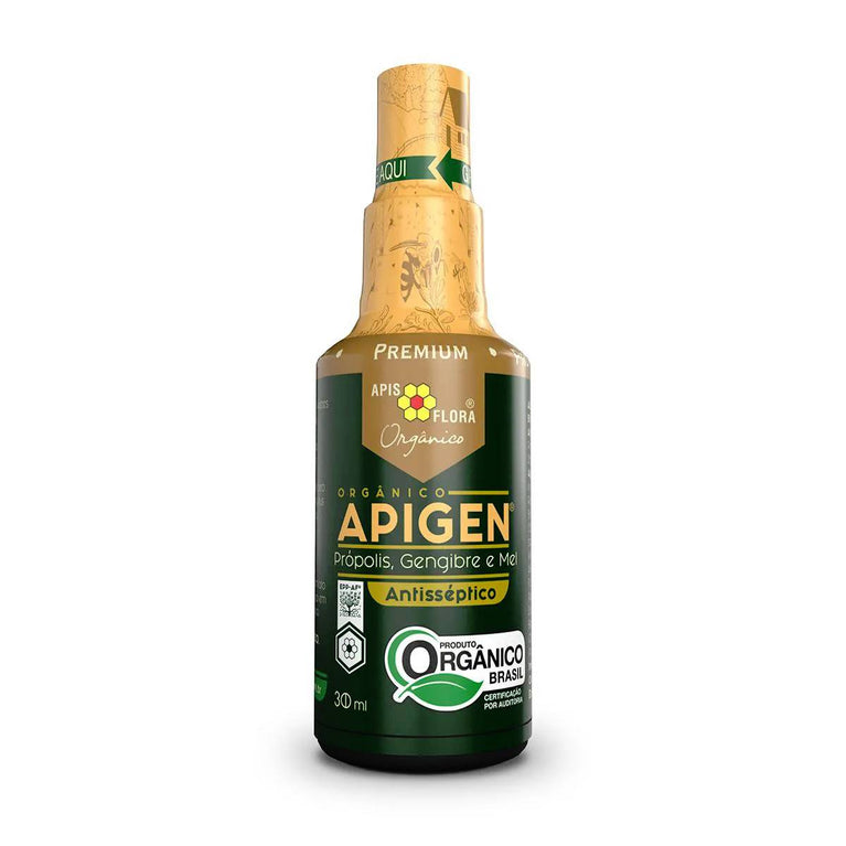 Spray para Garganta Apis Flora Apigen Orgânico Própolis, Mel e Gengibre 30ml