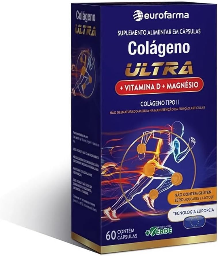 Colágeno Tipo Il Ultra Vitamina D + Magnésio 60 Cápsulas - Eurofarma