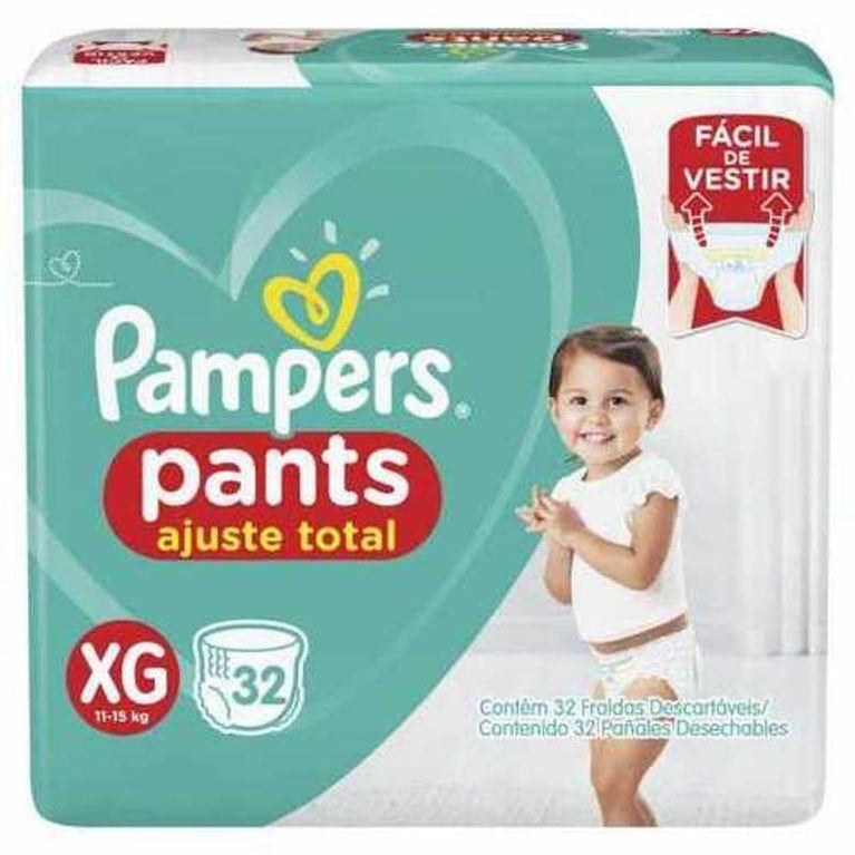 Fralda Pampers Pants Ajuste Total Mega Tamanho XG Com 32 Unidades - Drogaria Poupa Centro