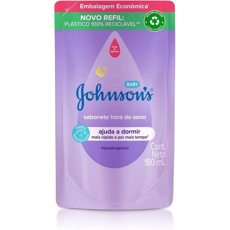 Sabonete Líquido Johnson's Baby Hora do Sono Refil - 180ml - Drogaria Poupa Centro