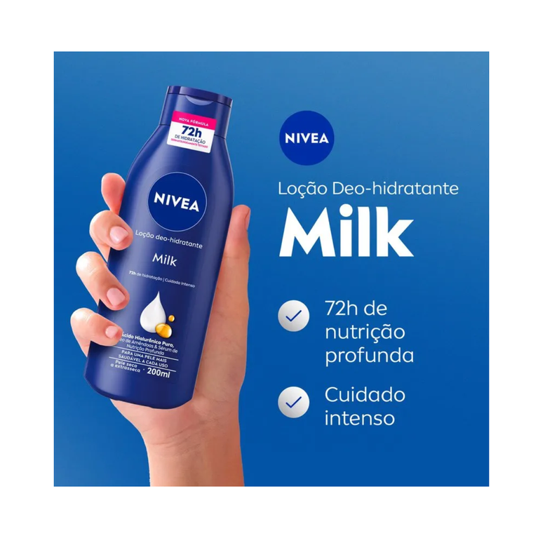 Hidratante Nivea Milk para Pele Extra Seca 200ml