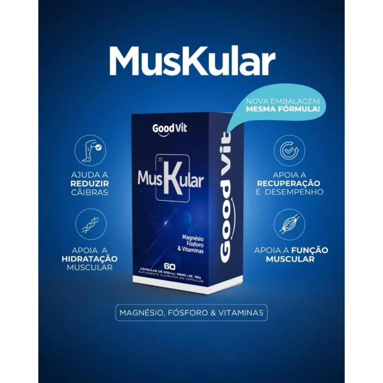 Suplemento Alimentar Good Vit MUSKULAR (Kaimbra Flex) 60Cps
