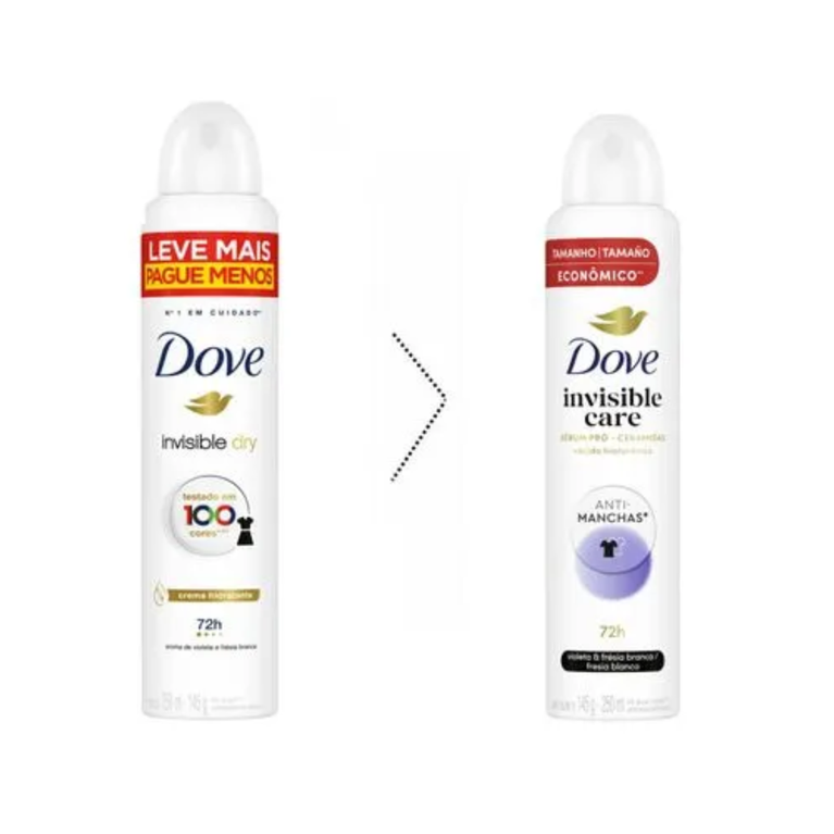 Desodorante Dove Antitranspirante Feminino Invisible Dry 250ml