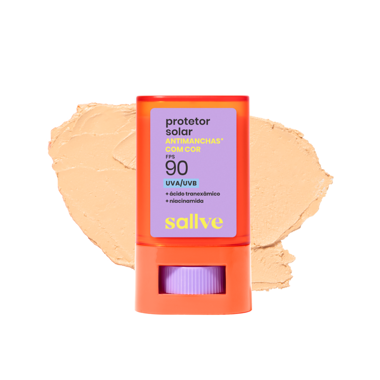 Protetor Solar Facial Bastão Sallve FPS 90 Antimanchas Cor 2 15g