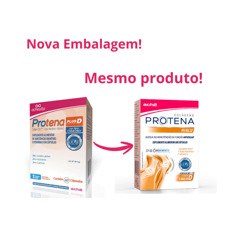 Suplemento Alimentar Protena Hialu 60 cápsulas Aché
