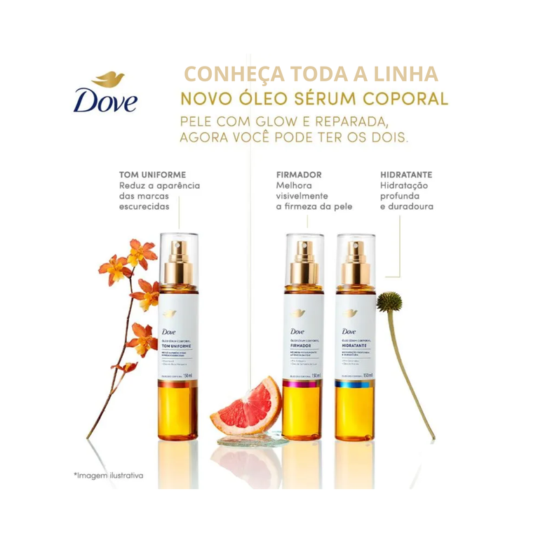 Óleo Sérum Corporal Dove Tom Uniforme Spray 150ml