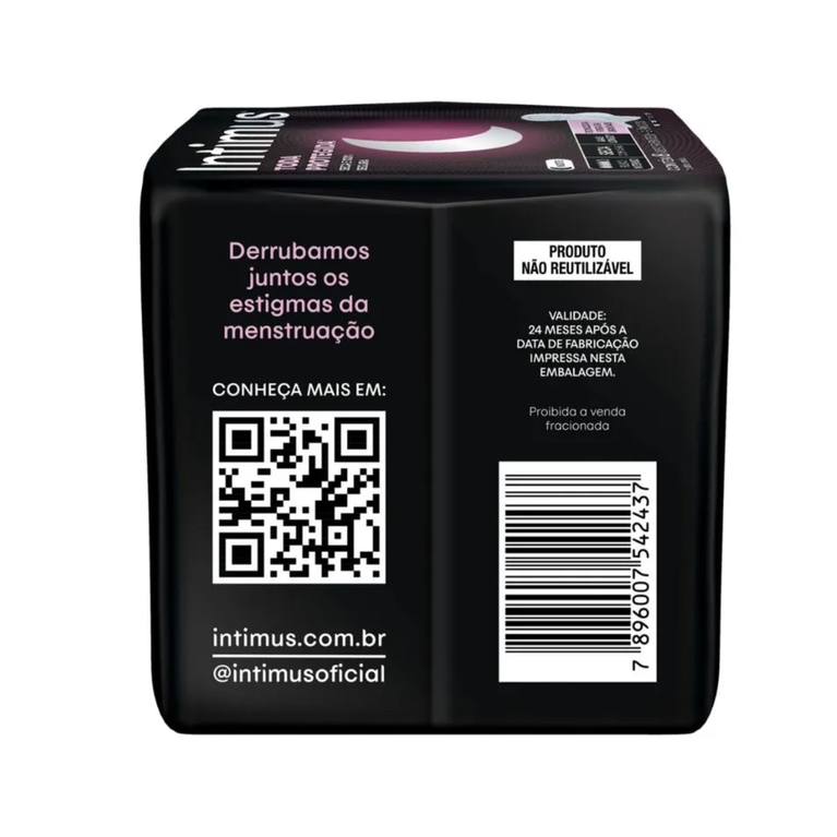 Absorvente Intimus Gel Noturno Longo Cobertura Seca com Abas 8 Unidades