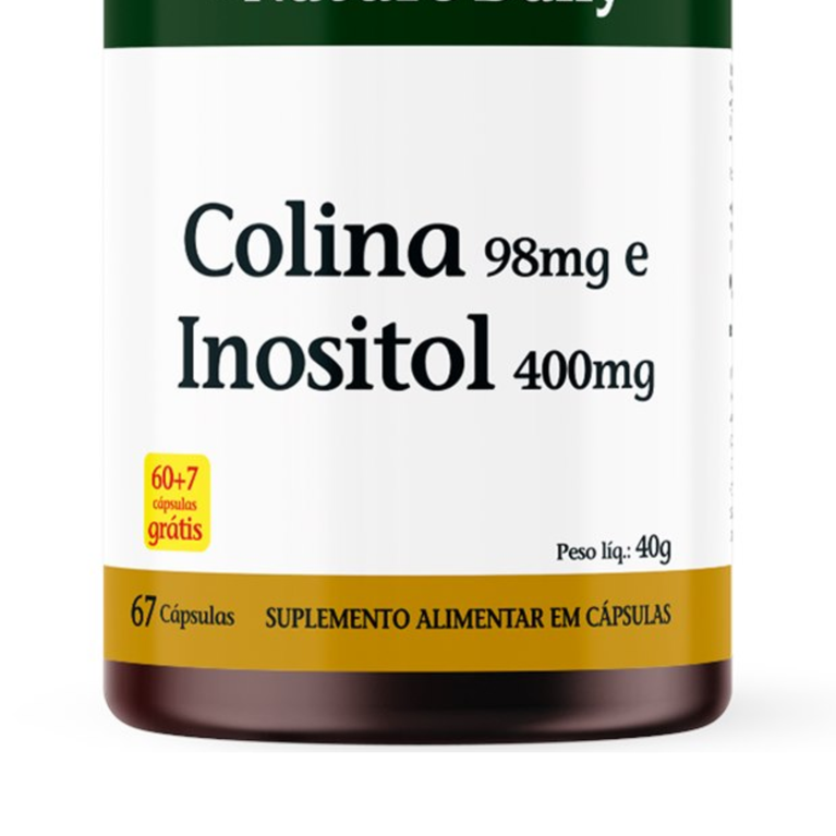 Colina 98Mg + Inositol 400Mg Nature Daily 60 Cápsulas