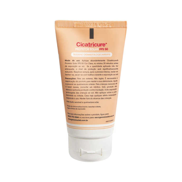 Protetor Solar Facial Cicatricure Antissinais FPS50 Cor Clara 40g VALIDADE 11/2026