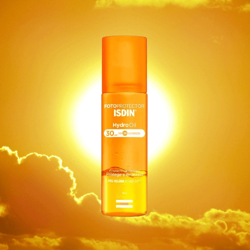Fotoprotetor Corporal Protege e Bronzeia - Isdin Hydro Oil FPS 30 - 200ml - Drogaria Poupa Centro