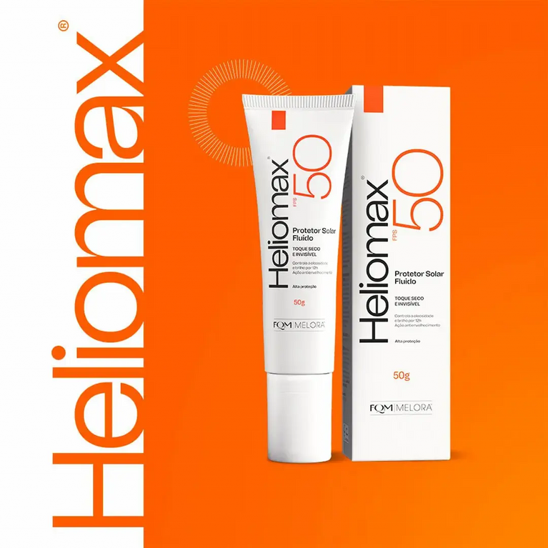 Protetor Solar Facial Heliomax Fluido FPS50 Com 50g