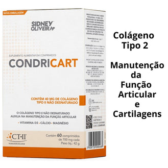 Colágeno Tipo II Condricart 60 Comprimidos Sidney Oliveira