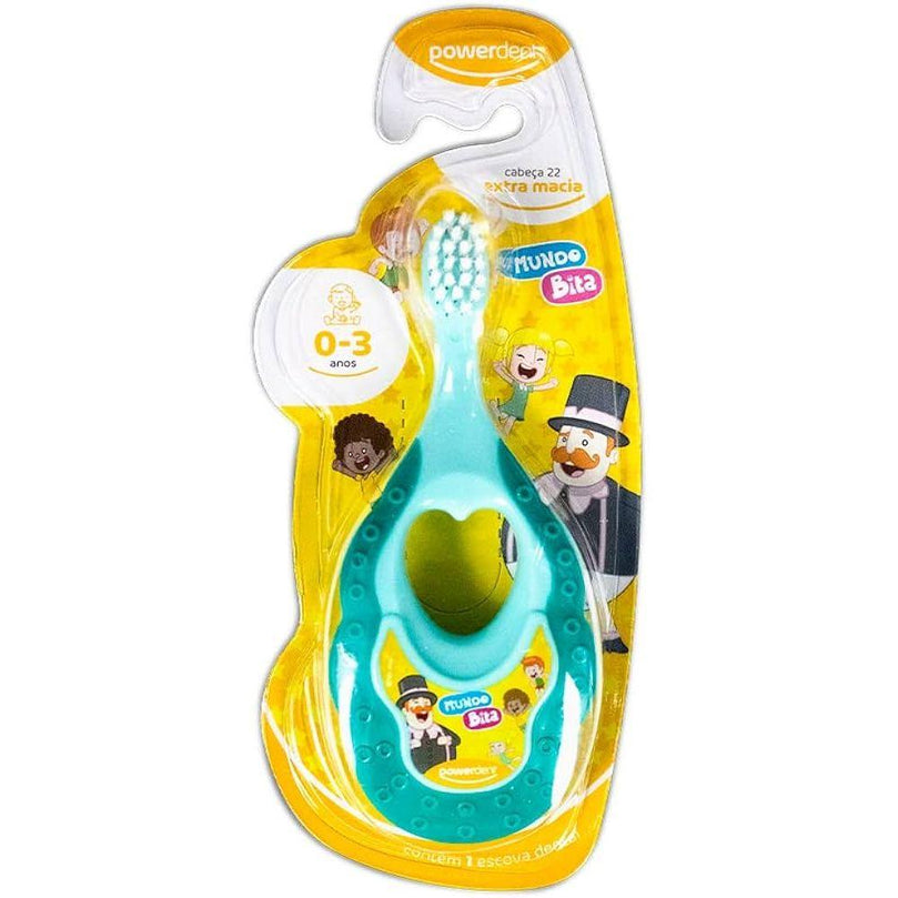Escova Dental Powerdent Infant Mordedor Mundo Bita 0-3 Anos - Drogaria Poupa Centro