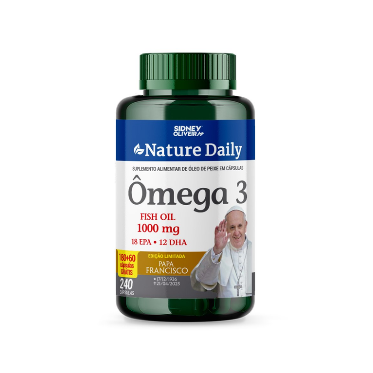 Ômega 3 Nature Daily 1000mg Papa Francisco 240 Cápsulas