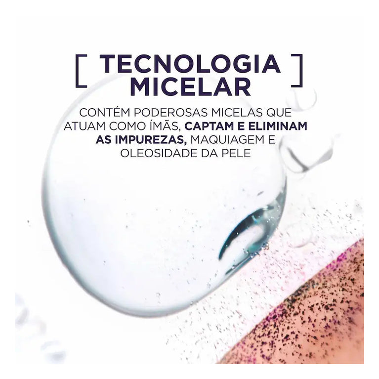 Água Micelar L'Oréal Paris Efeito Matte Solução de Limpeza Facial 200ml