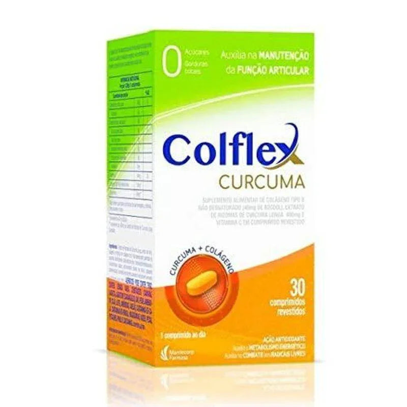 Suplemento Alimentar Colflex Curcuma 30 comprimidos - Drogaria Poupa Centro