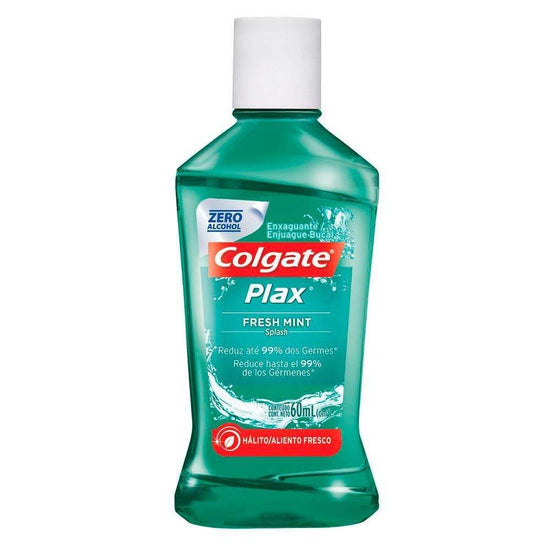 Enxaguante Antisséptico Bucal Colgate Plax Fresh Mint Sem Álcool Com 60ml - Drogaria Poupa Centro
