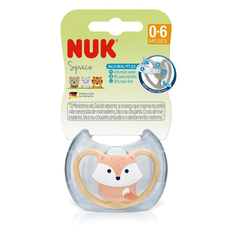 Chupeta Nuk Space 0 a 6 Meses Rosa
