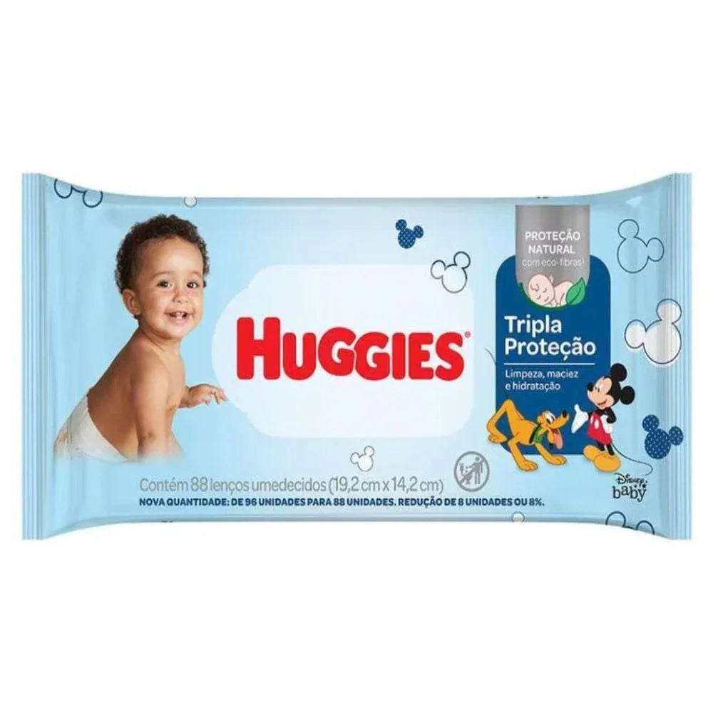 Lenço Umedecido - Huggies Tripla Proteção 88Un