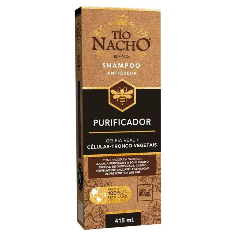 Shampoo Tío Nacho Antiqueda Purificante 415Ml - Drogaria Poupa Centro